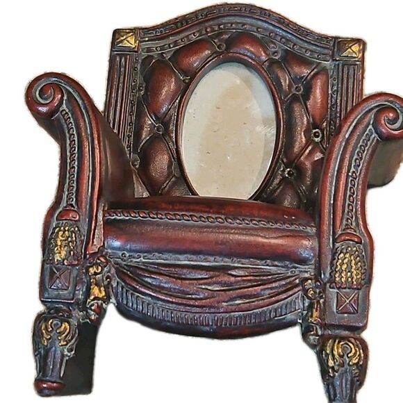 VTG Linco Designs Chair Photo Picture Frame In Brown/ Red - Picture 2 of 6